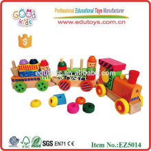 Promotion Wooden Train Toys Educational Big Toys Train Train en bois coloré